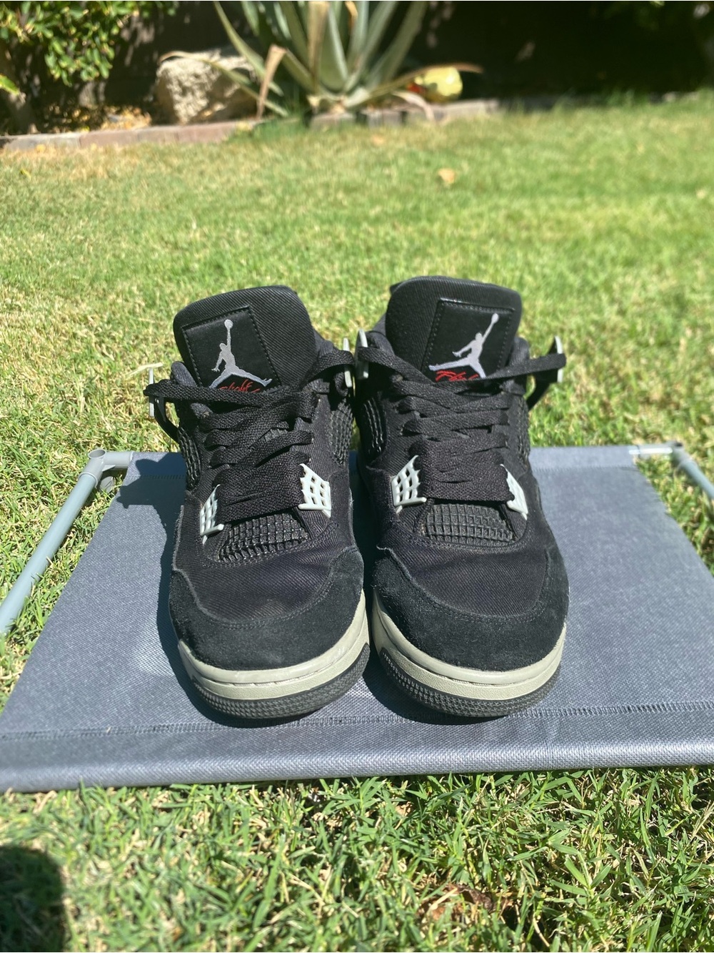 Jordan 4s black canvas